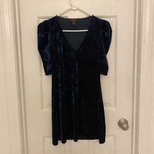Dark Green Velvet Dress - Size Small